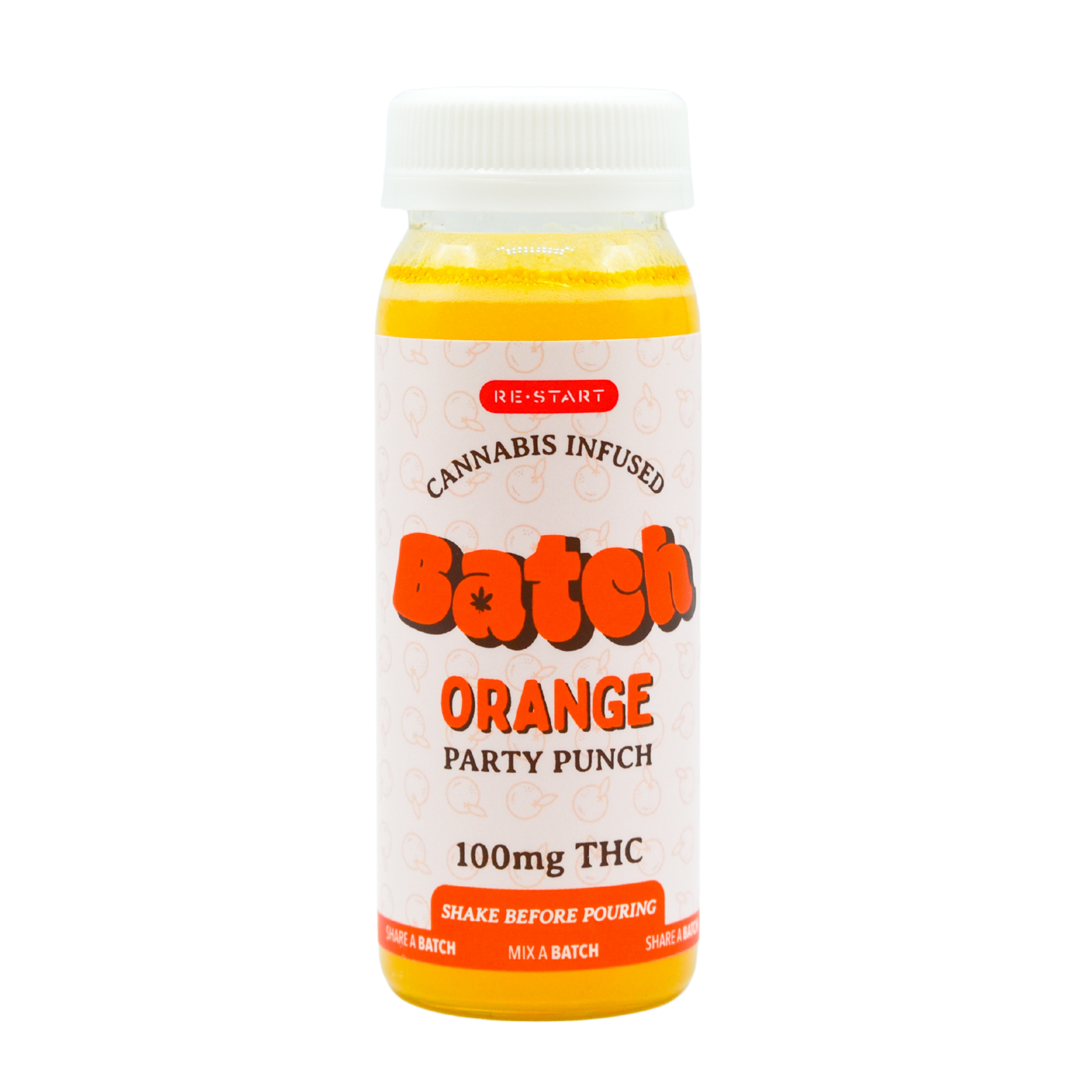 RESTART Batch 100mg Delta 9 THC Drink 4oz Orange